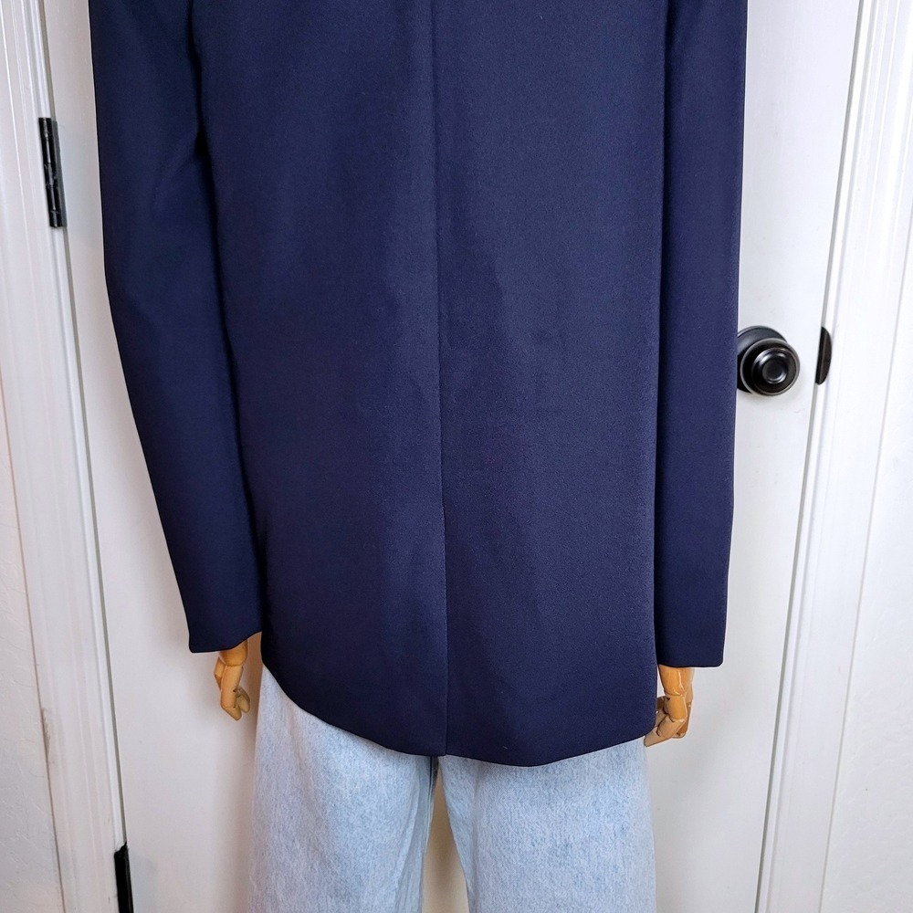 Vici Navy Blue Gold Chain Trim Blazer Cardigan Blazer Size Small Elegant Chic - Picture 7 of 11